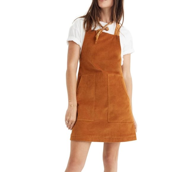 Madewell Dresses & Skirts - MADEWELL - Velveteen Overall Jumper Dress